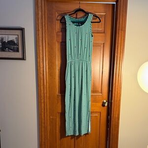 Green Striped Sleeveless Maxi Dress joules size 4